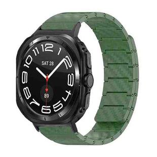 For Samsung Galaxy Watch Ultra 47mm / Ultra 2025 Carbon Fiber Magnetic Loop Watch Band(Green)