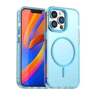 For iPhone 12 Pro Max Candy Fine Circle Magsafe PC Hybrid TPU Phone Case(Blue)