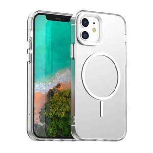 For iPhone 12 Candy Fine Circle Magsafe PC Hybrid TPU Phone Case(White)