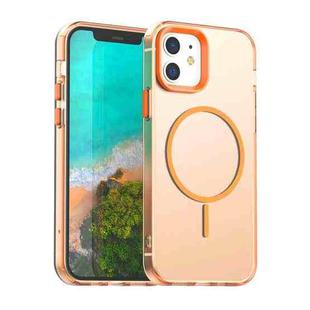 For iPhone 12 Candy Fine Circle Magsafe PC Hybrid TPU Phone Case(Orange)