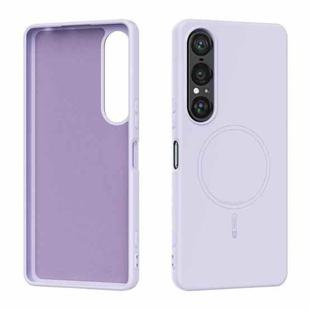 For Sony Xperia 1 VII ABEEL Skin-friendly Feel Magsafe Liquid Silicone Phone Case(Lilac Purple)
