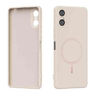 For Sony Xperia 5 VI ABEEL Skin-friendly Feel Magsafe Liquid Silicone Phone Case(Yellow)