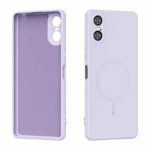 For Sony Xperia 5 VI ABEEL Skin-friendly Feel Magsafe Liquid Silicone Phone Case(Lilac Purple)