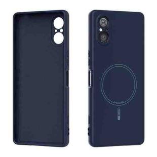 For Sony Xperia 5 V ABEEL Skin-friendly Feel Magsafe Liquid Silicone Phone Case(Blue)