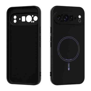 For Google Pixel 9 Pro XL ABEEL Skin-friendly Feel Magsafe Liquid Silicone Phone Case(Black)