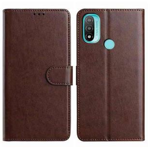 For Motorola Moto E20 / E30 / E40 Lambskin 8-card Slot Leather Phone Case(Brown)