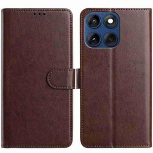 For Motorola Edge 60 Lambskin 8-card Slot Leather Phone Case(Brown)