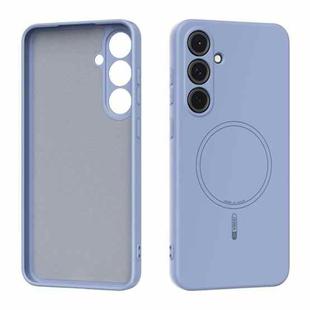 For Samsung Galaxy S24 5G ABEEL Skin-friendly Feel Magsafe Liquid Silicone Phone Case(Sky Blue)