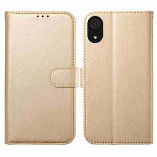 For Samsung Galaxy A03 Core Lambskin 8-card Slot Leather Phone Case(Gold)