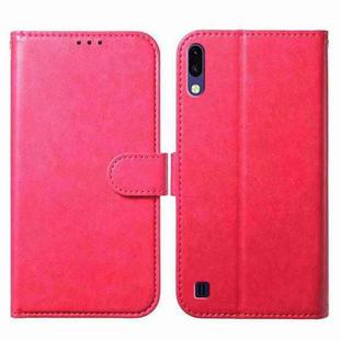 For Samsung Galaxy A10 / M10 Lambskin 8-card Slot Leather Phone Case(Rose Red)