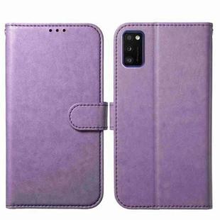 For Samsung Galaxy A41 Lambskin 8-card Slot Leather Phone Case(Purple)