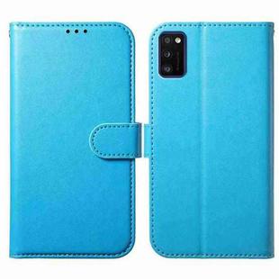 For Samsung Galaxy A41 Lambskin 8-card Slot Leather Phone Case(Light Blue)