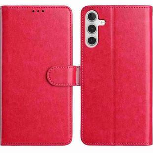 For Samsung Galaxy A55 5G Lambskin 8-card Slot Leather Phone Case(Rose Red)