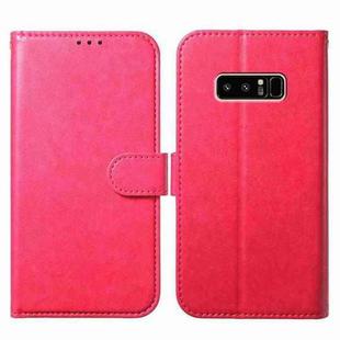 For Samsung Galaxy Note8 Lambskin 8-card Slot Leather Phone Case(Rose Red)