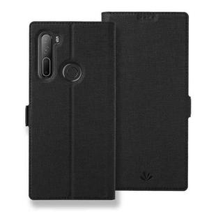 For HTC U20 5G ViLi K Series Shockproof TPU + PU Leather Magnetic Horizontal Flip Protective Case with Card Slots & Wallet & Holder(Black)