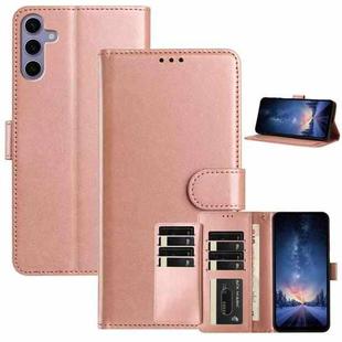 For Samsung Galaxy S24 FE 5G Lambskin 8-card Slot Leather Phone Case(Rose Gold)