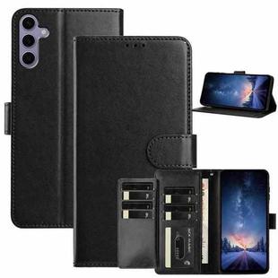 For Samsung Galaxy S24+ 5G Lambskin 8-card Slot Leather Phone Case(Black)