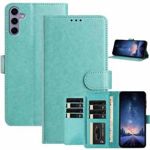 For Samsung Galaxy S24 5G Lambskin 8-card Slot Leather Phone Case(Green)