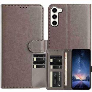 For Samsung Galaxy S23 FE 5G Lambskin 8-card Slot Leather Phone Case(Grey)