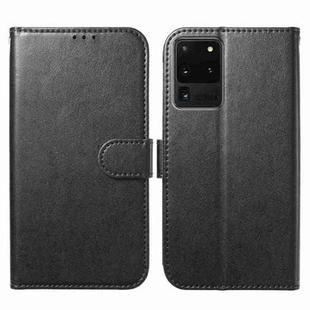 For Samsung Galaxy S20 Ultra 5G Lambskin 8-card Slot Leather Phone Case(Black)
