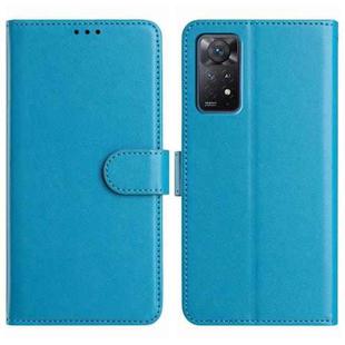 For Redmi Note 11 Pro 5G Global Lambskin 8-card Slot Leather Phone Case(Light Blue)
