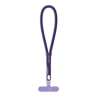 XDCASE 7mm Polyester Rope with Gasket Adjustable Mobile Phone Wrist Lanyard(Dark Purple)