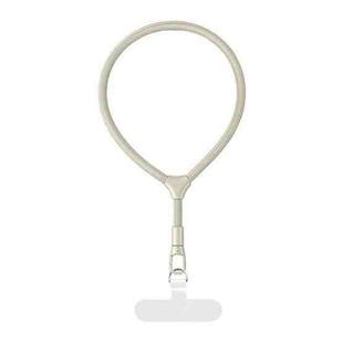XDCASE Racket Shape 7mm Polyester Rope with Gasket Adjustable Phone Wrist Lanyard(Light Beige)