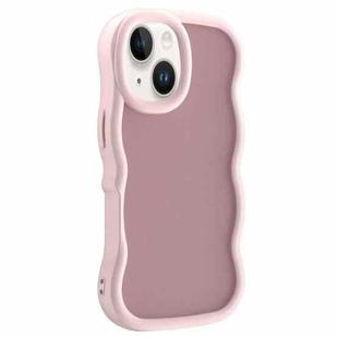 For iPhone 15 Plus / 14 Plus Big Wave Skin Feel Phone Case(Pink)
