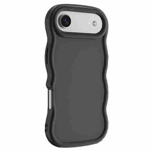 For iPhone Air Big Wave Skin Feel Phone Case(Black)
