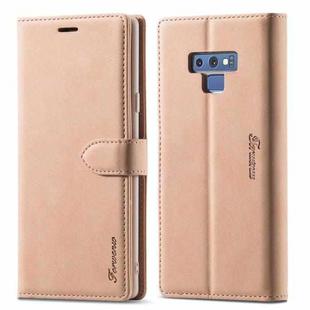 For Samsung Galaxy Note 9 Forwenw F1 Series Matte Strong Magnetism Horizontal Flip Leather Case with Holder & Card Slots & Wallet & Photo Frame(Rose Gold)