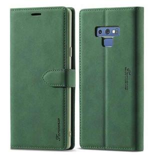 For Samsung Galaxy Note 9 Forwenw F1 Series Matte Strong Magnetism Horizontal Flip Leather Case with Holder & Card Slots & Wallet & Photo Frame(Green)