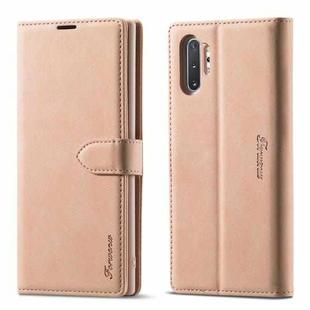 For Samsung Galaxy Note 10 Forwenw F1 Series Matte Strong Magnetism Horizontal Flip Leather Case with Holder & Card Slots & Wallet & Photo Frame(Rose Gold)