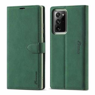 For Samsung Galaxy Note20 Forwenw F1 Series Matte Strong Magnetism Horizontal Flip Leather Case with Holder & Card Slots & Wallet & Photo Frame(Green)