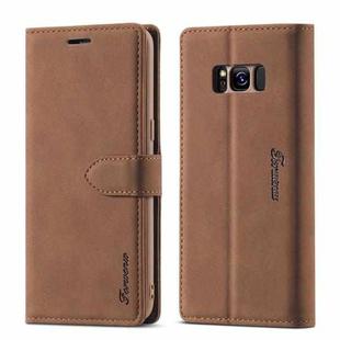 For Samsung Galaxy S8 Forwenw F1 Series Matte Strong Magnetism Horizontal Flip Leather Case with Holder & Card Slots & Wallet & Photo Frame(Brown)