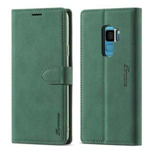 For Samsung Galaxy S9 Forwenw F1 Series Matte Strong Magnetism Horizontal Flip Leather Case with Holder & Card Slots & Wallet & Photo Frame(Green)