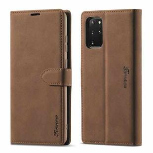 For Samsung Galaxy S20 Forwenw F1 Series Matte Strong Magnetism Horizontal Flip Leather Case with Holder & Card Slots & Wallet & Photo Frame(Brown)