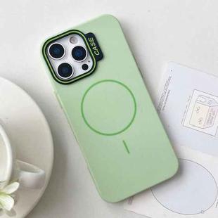 For iPhone 13 Pro Max Large Hole Solid Color Frame CESA Fine Ring Magsafe Phone Case(Green)