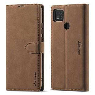 For Xiaomi Redmi 9C Forwenw F1 Series Matte Strong Magnetism Horizontal Flip Leather Case with Holder & Card Slots & Wallet & Photo Frame(Brown)
