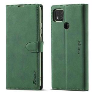 For Xiaomi Redmi 9C Forwenw F1 Series Matte Strong Magnetism Horizontal Flip Leather Case with Holder & Card Slots & Wallet & Photo Frame(Green)