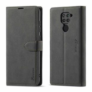 For Xiaomi Redmi Note 9 Forwenw F1 Series Matte Strong Magnetism Horizontal Flip Leather Case with Holder & Card Slots & Wallet & Photo Frame(Black)