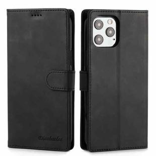 Diaobaolee Pure Fresh Texture Horizontal Flip Leather Case for iPhone 12 mini, with Holder & Card Slots & Wallet & Photo Frame(Black)