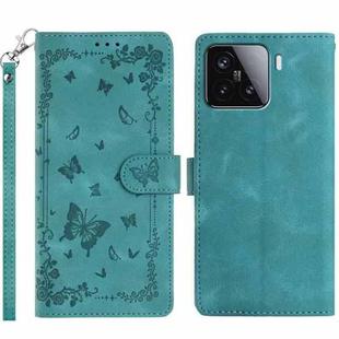 For Xiaomi 15T 5G Secret Garden Butterfly Pattern Leather Phone Case(Green)