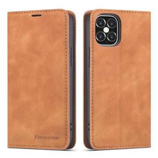 For iPhone 12 mini Forwenw Dream Series Magnetic Oil Edge Horizontal Flip Leather Case with Holder & Card Slot & Photo Frame & Wallet (Brown)