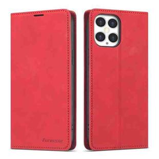 For iPhone 12 / 12 Pro Forwenw Dream Series Magnetic Oil Edge Horizontal Flip Leather Case with Holder & Card Slot & Photo Frame & Wallet(Red)