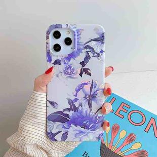 For iPhone 11 Laser Pattern TPU Protective Case (Blue Flowers)