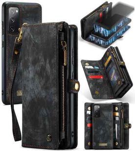 For Samsung Galaxy S20 FE CaseMe 008 Detachable Multifunctional Horizontal Flip Leather Case with Holder & Card Slot & Zipper Wallet & Photo Frame(Black)