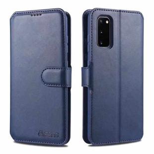 For Samsung Galaxy S20 FE / S20 Fan Edition / S20 Lite / S20 FE 4G / S20 FE 5G / S20 FE 2022 AZNS Calf Texture Horizontal Flip Leather Case with Holder & Card Slots & Wallet & Photo Frame(Blue)