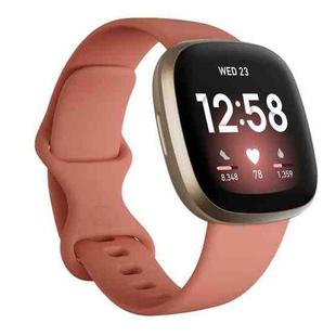 For Fitbit Versa 4 / Versa 3 / Sense 2 / Sense Silicone Watch Band, Size: L(Pink)