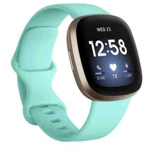 For Fitbit Versa 4 / Versa 3 / Sense 2 / Sense Silicone Watch Band, Size: L(Mint Green)