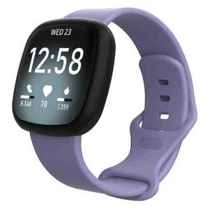 For Fitbit Versa 4 / Versa 3 / Sense 2 / Sense Silicone Watch Band, Size: L(Purple)